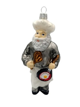 BOMBKI CHOINKOWE SZKLANE Kucharz 16cm