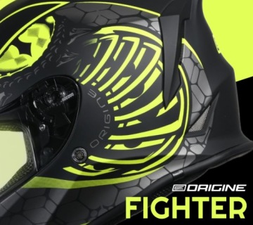 Шлем ORIGINE DINAMO KIDS FIGHTER матовый флуо-желтый черный YS