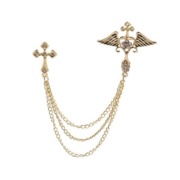 Angel Wing Broszka Biżuteria Tassel Chain Pin Lapel