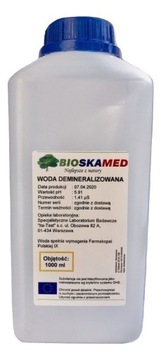WODA DEMINERALIZOWANA 1 litr Bioskamed