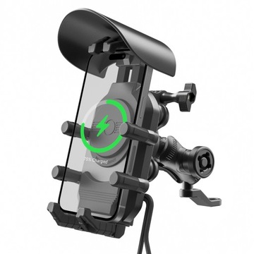 MC39 MOTOCYKLOWY UCHWYT TELEFON ANTYWIBRACYJNY ŁADOWANIE USB-C