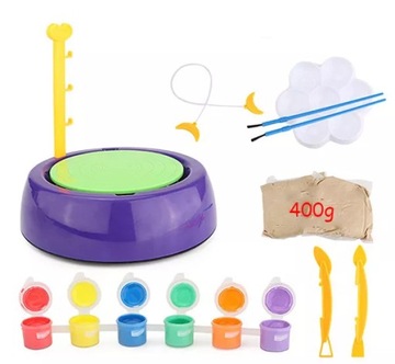 Творческий набор «Гончарный круг» с глиняными красками