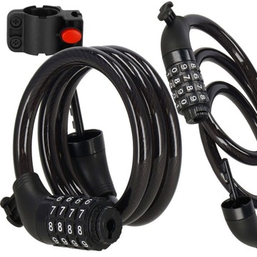 ЗАМОК БЕЗОПАСНОСТИ ВЕЛОСИПЕДА КОД ТРОСА ЗАМКА