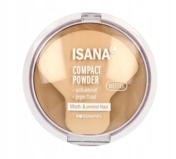 Puder prasowany Isana COMPACT PUDER MITTEL PIASEK