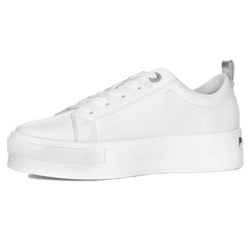 Filippo Sneakersy półbuty skóra na platformie White białe DP6042/24 WH r.38