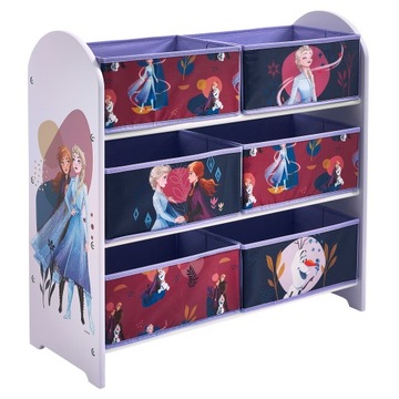 Disney Frozen Fioletowy schowek z 6 pojemnikami dla dzieci