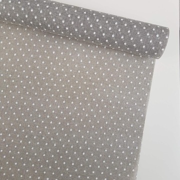 Джутовый холст, ткань серого цвета в горошек, 48см 4,5м