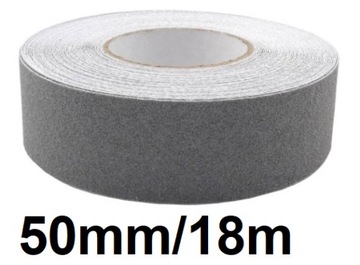 Taśma antypoślizgowa szara 50mm/18m ostrzegwacza oznaczeniowa schody
