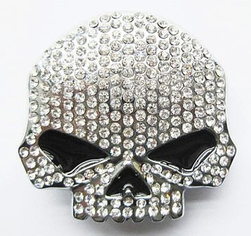 Klamra czaszka skull Willie z cyrkoniami swarovski