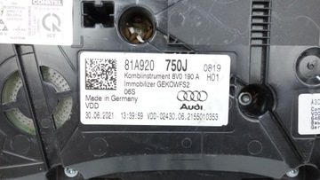 AUDI Q2 81A 2016- PŘÍSTROJOVÁ DESKA BUDÍKY 81A920750J