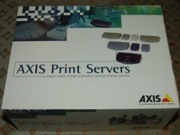 2x Pudełko +instrukcja +CD, AXIS PrintServer 5400+