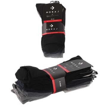 10 мужских длинных хлопковых носков без давления, 10 пар MORAJ, размеры 43–45