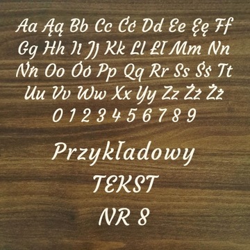 Drewniana literka sklejka ALFABET polskie znaki 10 wzorów
