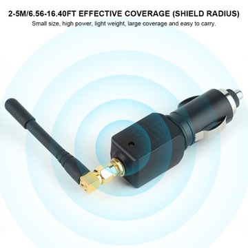 Автомобильный блокатор помех сигнала GPS DC12V 2-5 м сигнальный экран