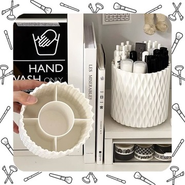 ВРАЩАЮЩИЙСЯ НА 360° ОРГАНАЙЗЕР ДЛЯ КОНТЕЙНЕРА ДЛЯ КИСТЕЙ ДЛЯ МАКИЯЖА И КОСМЕТИКИ