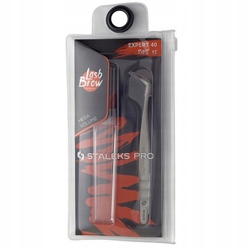 STALEKS ПРОФЕССИОНАЛЬНЫЙ ПИНЦЕТ ДЛЯ НАРАЩИВАНИЯ РЕСНИЦ EXPERT ИЗОГНУТЫЙ 65° TE-40/12