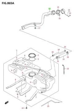 SUZUKI SPLASH OPEL AGILA 2008 - 2014 ТОПЛИВОНАЛИВНАЯ ТРУБКА
