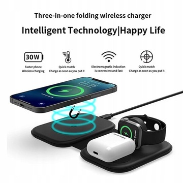 Беспроводная зарядная панель 3-в-1 для iPhone
