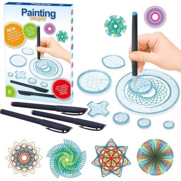 SPIROGRAF MEGA ZESTAW DO RYSOWANIA PISAKI NAUKA ZABAWA EDUKACJA RYSOWANIE