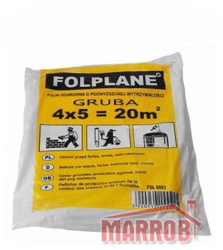 Folia ochronna malarska 4x5m średnia 300g FOLPLANE