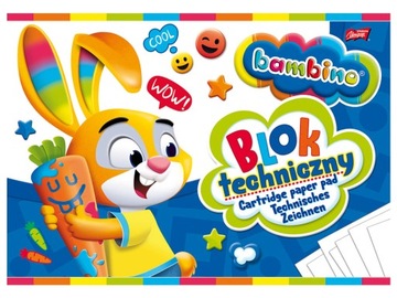 Blok techniczny A4 10 kartek BAMBINO