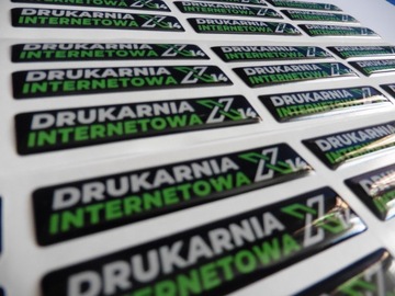 Tania NAKLEJKA Wypukła 3D żelowa ŻYWICZNA Twoje LOGO Premium - 100 sztuk