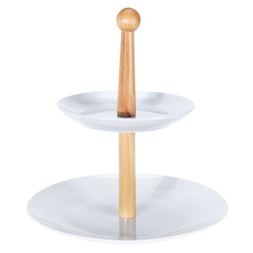2-х ярусная фарфоровая подставка для торта