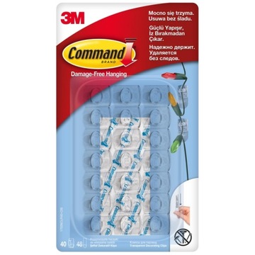 3M 17026CLR40 Command Haczyki do dekoracji 40szt