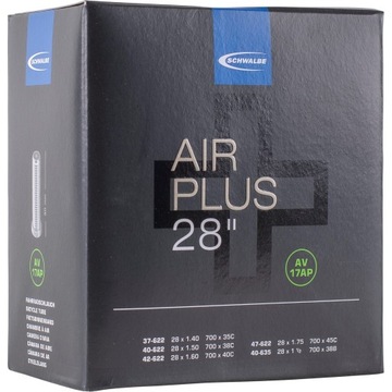 Dętka Schwalbe Air Plus 28 x 1.40-1.75, 37-622 do 47-622, 40-635, AV17 AP