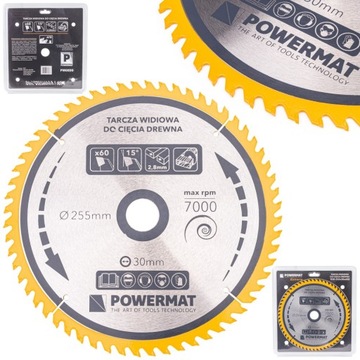 TARCZA WIDIOWA PIŁY PIŁA 255 x 30 mm 60Z Powermat