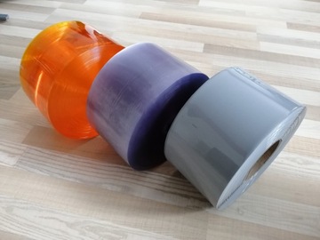 Ленточные шторы ПВХ на заказ, цветная пленка ПВХ.