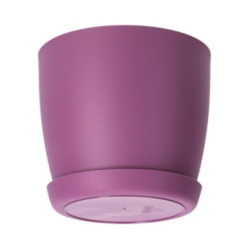 КРЫШКА ДЛЯ ЦВЕТОЧНОГО ВАЗОНА ЦВЕТОЧНЫЙ ВАЗ 12см ДЛЯ ЦВЕТОВ МАТОВАЯ ФИОЛЕТОВАЯ ПЛАСТИКОВАЯ ПОДСТАВКА