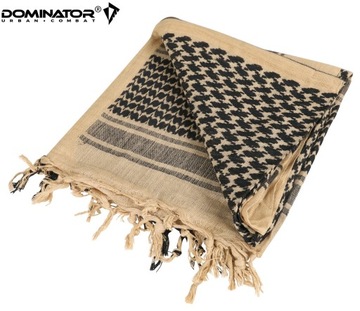 ARAFATKA CHUSTA KEFIJA SHEMAGH WOJSKOWA DOMINATOR 100X100 cm KHAKI BLACK