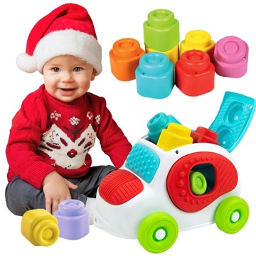 ПОДАРОК ​​НА ДЕНЬ РОЖДЕНИЯ МАЛЬЧИКУ БОЛЬШАЯ МАШИНА + МЯГКИЕ СЕНСОРНЫЕ БЛОКИ