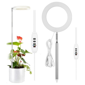 LAMPA LED DO UPRAWY WZROSTU ROŚLIN PEŁNE SPEKTRU LED TIMER NASTAWNY ŚWIATŁA