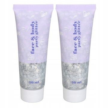 2 шт Гель-блеск для лица и тела Гель-блеск голографический для тела