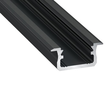 Profil listwa led wpuszczany typ-B czarny 2m