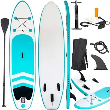 Deska SUP 305cm 150KG PADDLE BOARD Pompowana do pływania WIOSŁO POPMPKA