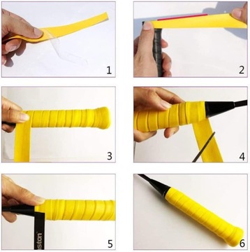 5X ОБЕРТЫВАЮЩАЯ ЛЕНТА ДЛЯ РУЧКИ ТЕННИСНОЙ РАКЕТЫ
