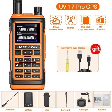 Baofeng UV-17 PRO GPS Air Band Walkie Talkie 999CH беспроводная