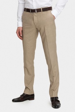 Beżowe spodnie garniturowe z wiskozą rozmiar 176/110