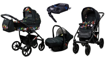 BabyLux Wózek 4w1 dziecięcy Largo + baza ISOFIX