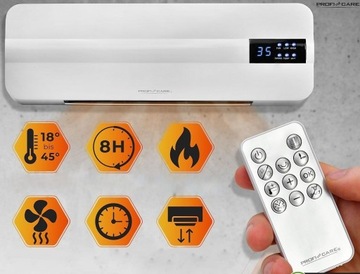 ЭЛЕКТРИЧЕСКИЙ РАДИАТОР НАСТЕННЫЙ ВЕНТИЛЯТОР С СВЯЗЬЮ PROFICARE PC-HL