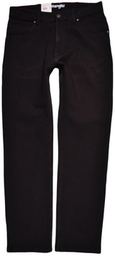 WRANGLER spodnie REGULAR black jeans STRAIGHT _ W36 L34