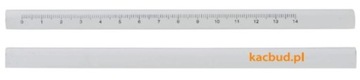 KACBUD КАРАНДАШ С МЕРКОЙ ДЛЯ СТРОИТЕЛЬНЫХ СТОЛЯНЫХ РАБОТ БЕЛЫЙ HB 1 шт.