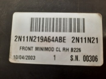 FORD FUSION I 02-05 ZÁMEK DVEŘE PŘEDNÍ PRAVÝ 2N11N219A64 Q2