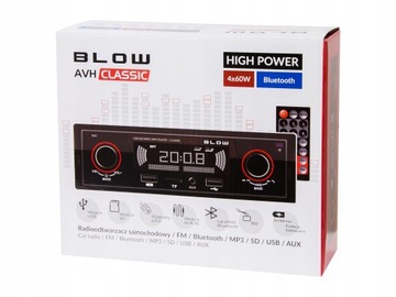 Автомобильная магнитола BLOW BLUETOOTH USB SD MP3 ПУЛЬТ ДУ
