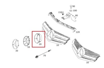 MERCEDES W204 W207 W245 CL VITO DRŽÁK DRŽÁKY ZNAKU MASKA