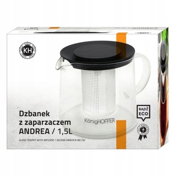 СТЕКЛЯННЫЙ КУВШИН С ПИВОВАРОМ KONIGHOFFER ANDREA 1,5 Л