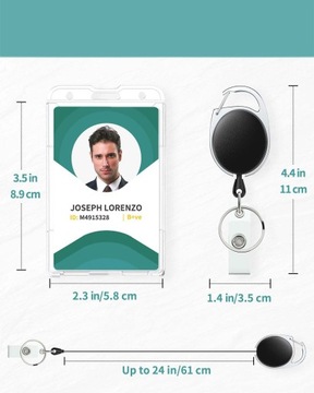 2x ВЕРЕВОЧНЫЙ ПОВОДОК С ТЯЖЕЛОЙ КАТУШКОЙ ДЛЯ НАБОРА Удостоверительных карточек